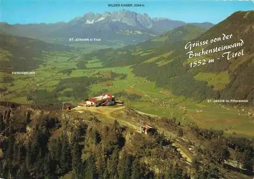 AK / Ansichtskarte 73986203 St_Jakob_Pillersee_Tirol_AT Alpengasthaus Buchensteinwand Blick gegen Kaisergebirge