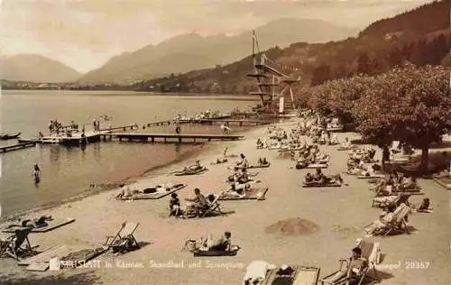 AK / Ansichtskarte  Millstatt_Millstaettersee_Kaernten_AT Strandbad und Sprungturm