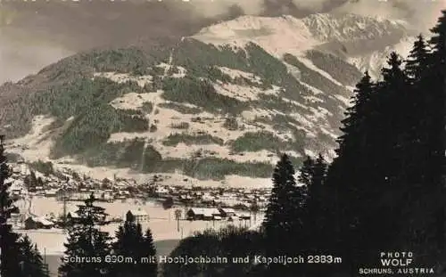 AK / Ansichtskarte 73986249 Schruns_Vorarlberg mit Hochjochbahn und Kapelljoch