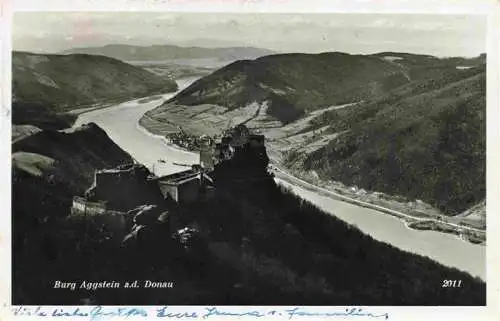 AK / Ansichtskarte  Burg_Aggstein an der Donau Fliegeraufnahme