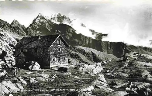 AK / Ansichtskarte  Bremerhuette_2390m_Stubaital_Tirol_AT mit Habicht