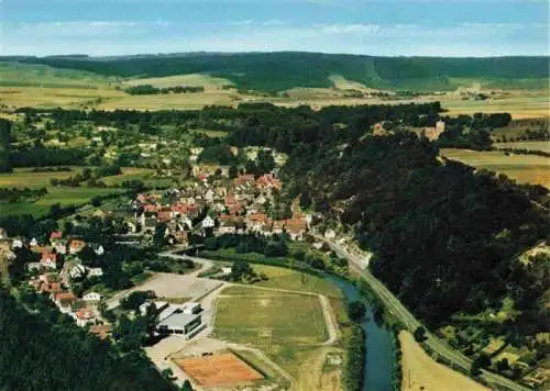 AK / Ansichtskarte  Helmarshausen am Reinhardswald Fliegeraufnahme