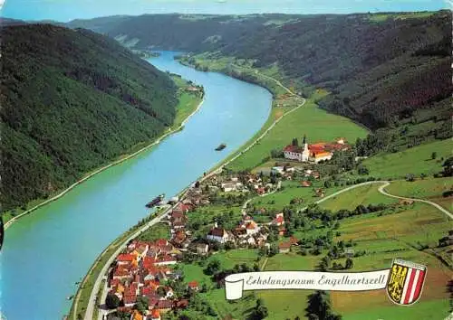 AK / Ansichtskarte  Engelhartszell_Donau_Oberoesterreich_AT Fliegeraufnahme mit Kloster