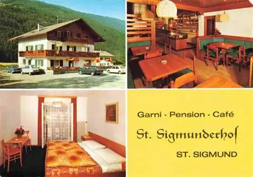 AK / Ansichtskarte 73986361 St_Sigmund_Pustertal Garni Pension Cafe St Sigmunderhof Gastraum Zimmer