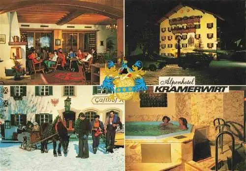 AK / Ansichtskarte  Mayrhofen_Zillertal_Tirol_AT Alpenhotel Kramerwirt Gastraum Wellness Pferdeschlitten