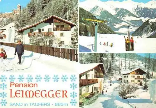 AK / Ansichtskarte 73986384 Sand__Taufers_Suedtirol_IT Pension Leimegger Wintersportplatz Alpen