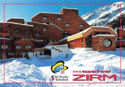 AK / Ansichtskarte 73986385 Schnals_Bozen_Suedtirol Apparthotel Zirm im Schnalstal Wintersportplatz Alpen