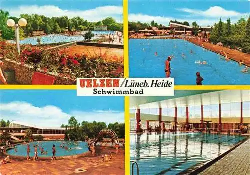 AK / Ansichtskarte  Uelzen_Lueneburger_Heide_Hannover Schwimmbad Freibad Hallenbad