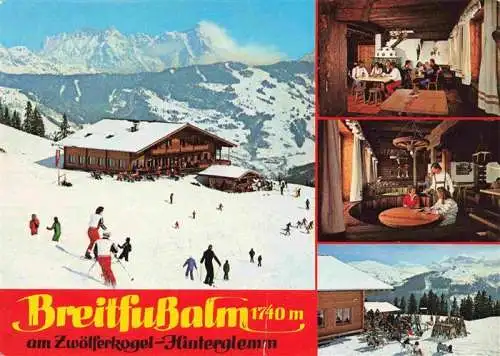 AK / Ansichtskarte 73986530 Saalbach_-Hinterglemm_AT Breitfussalm am Zwoelferkogel Gastraeume Sonnenterrasse