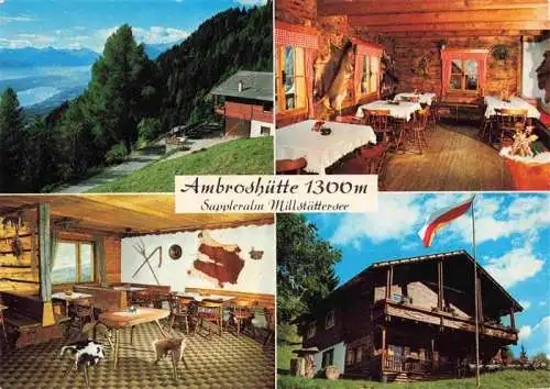 AK / Ansichtskarte  Millstatt_Millstaettersee_Kaernten_AT Ambroshuette Sappleralm Gastraeume