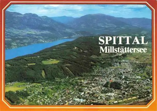 AK / Ansichtskarte 73986568 Spittal__Drau_Kaernten_AT Fliegeraufnahme mit Millstaettersee