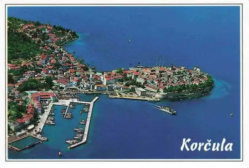 AK / Ansichtskarte 73986604 Korcula_Curzola_Croatia Fliegeraufnahme