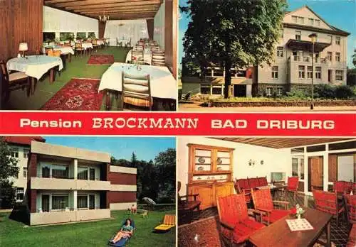 AK / Ansichtskarte 73986653 BAD_DRIBURG Pension Brockmann Gastraeume Liegewiese