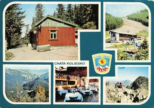 AK / Ansichtskarte 73986680 Chopok_Nizke_Tatry_Slovakia Chata Koliesko Touristenhuette Gebirgspanorama Niedere Tatra