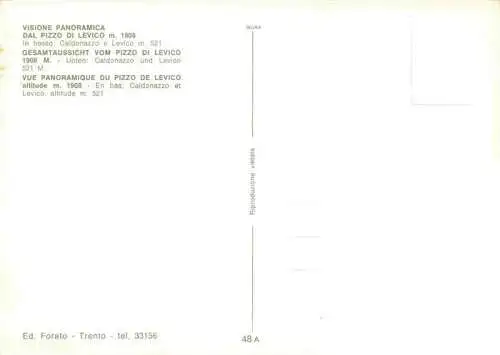 AK / Ansichtskarte  Caldonazzo_Trient_Trentino-Alto Adige_IT Blick vom Pizzo di Levico