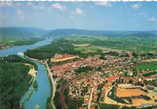 AK / Ansichtskarte 73986726 Melk_Donau_Niederoesterreich_AT Fliegeraufnahme