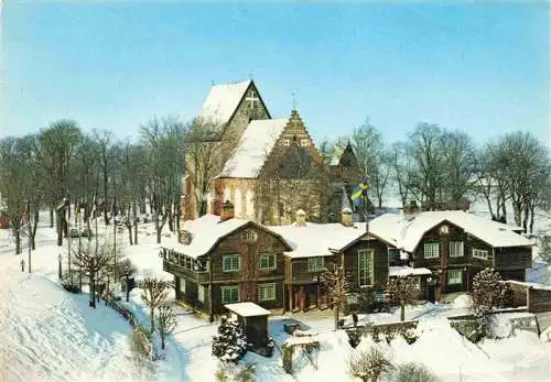 AK / Ansichtskarte  Uppsala_Upsala_Sweden Gamla Uppsala kyrka och Odinsborg