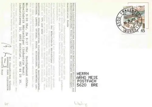 AK / Ansichtskarte  Rothrist Moebelfabrik Baertschiger Total Liquidation