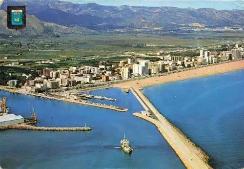 AK / Ansichtskarte  Gandia_ES Puerto y playa Fliegeraufnahme