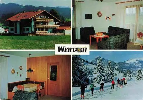 AK / Ansichtskarte  Wertach_Bayern Ferienwohnung Kern Langlauf Wintersport Bayerische Alpen