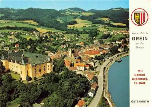 AK / Ansichtskarte  Grein_Donau_Oberoesterreich_AT Panorama Schloss Greinburg 15. Jhdt.