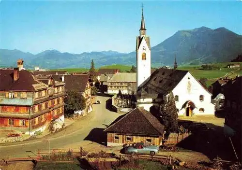 AK / Ansichtskarte  Schwarzenberg_Bregenz_Vorarlberg_AT Dorfplatz Blick zur Kirche