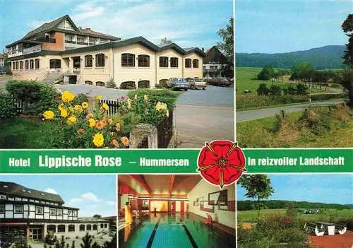 AK / Ansichtskarte 73986916 Hummersen Hotel Lippische Rose Hallenbad Landschaftspanorama