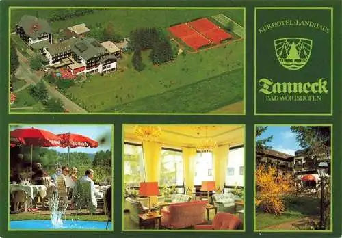 AK / Ansichtskarte  BAD_WoeRISHOFEN Kurhotel Landhaus Tanneck Luftaufnahme Restaurant Terrasse Tennisplaetze