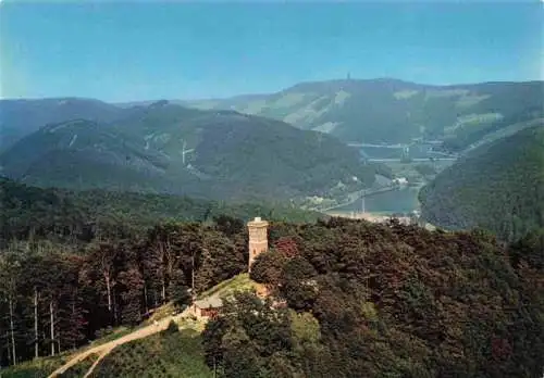 AK / Ansichtskarte 73986985 Bad_Lauterberg Bismarckturm mit Odertalsperre Fliegeraufnahme