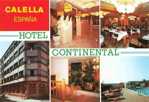 AK / Ansichtskarte  CALELLA_de_la_Costa_Calella_de_Mar_ES Hotel Continental Foyer Gastraeume Schwimmbad