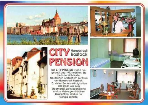 AK / Ansichtskarte  ROSTOCK City Pension Rezeption Fremdenzimmer Noerdliche Altstadt