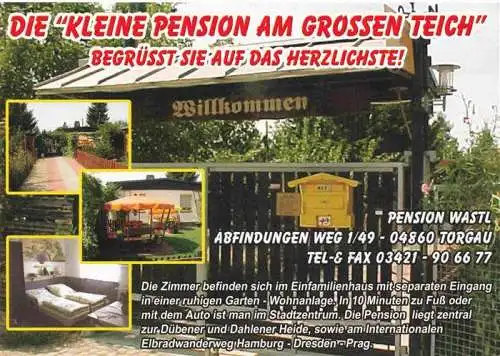 AK / Ansichtskarte  Torgau Die Kleine Pension am Grossen Teich