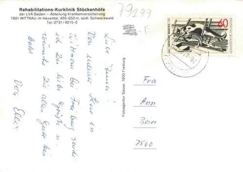 AK / Ansichtskarte 73987051 Wittnau_Breisgau_Schwarzwald Rehabilitations-Kurklinik Stoeckenhoefe