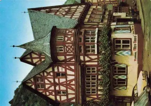 AK / Ansichtskarte 73987077 Bacharach_Rhein Weinhaus Altes Haus Fachwerkhaus