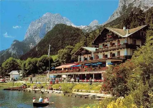 AK / Ansichtskarte  Hintersee_Berchtesgaden Seehotel Gamsbock mit Reiteralpe