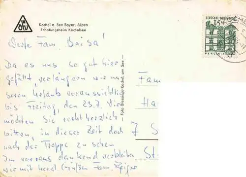 AK / Ansichtskarte  Kochel_See_Bayern Erholungsheim der oeTV Speisesaal