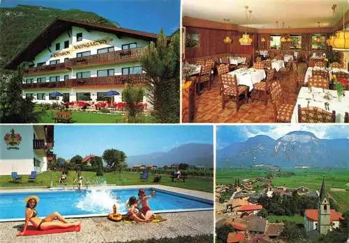 AK / Ansichtskarte 73987091 Margreid_Weinstrasse Hotel Pension Weingarten Restaurant Swimming Pool Panorama