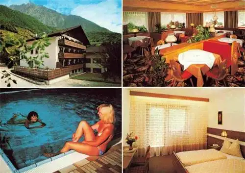 AK / Ansichtskarte 73987111 Algund_Merano_Suedtirol_IT Pension Mitterplarserhof Gastraum Hallenbad Fremdenzimmer