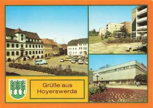 AK / Ansichtskarte 73987114 Hoyerswerda Blick zum Rathaus Feierabend- und Pflegeheim Fritz Kube