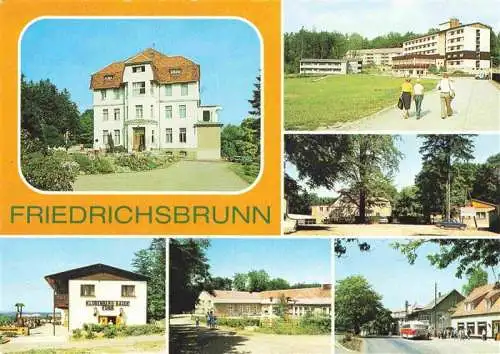 AK / Ansichtskarte 73987129 Friedrichsbrunn_Harz Sanatorium Ernst Thaelmann FDGB Bettenhaus Kurt Dillge FDGB-Klobenberg-Baude HO Gaststaette Zum Ramberg