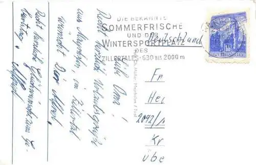 AK / Ansichtskarte  Mayrhofen_Zillertal_Tirol_AT mit Gruenberg im Zillertal