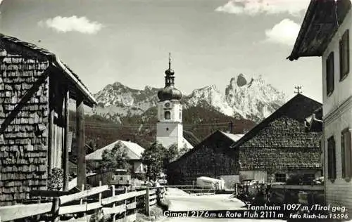 AK / Ansichtskarte  Tannheim_1097m_Tirol_AT Ortspartie mit Simpel und Rote Fluh