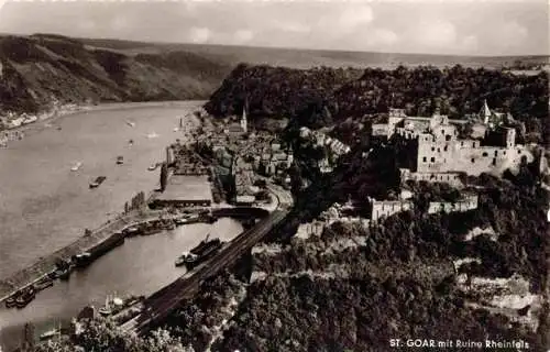 AK / Ansichtskarte 73987239 St_Goar_Rhein mit Ruine Rheinfels