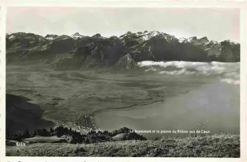 AK / Ansichtskarte  Caux_Montreux_VD Le Grammont et la plaine du Rhone