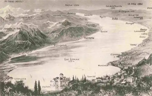 AK / Ansichtskarte  Lac_Leman_Genfersee_GE Panoramakarte
