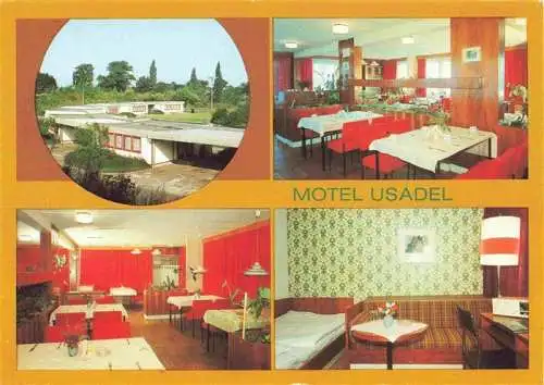 AK / Ansichtskarte  Usadel_Blumenholz Motel Usadel Restaurant Fremdenzimmer