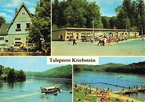 AK / Ansichtskarte  Kriebstein Talsperre HOG Ladenstrasse Stausee mit MS Sachsen Freibad