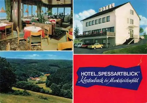 AK / Ansichtskarte  Kredenbach_Unterfranken Hotel Pension Spessartblick Restaurant Landschaftspanorama