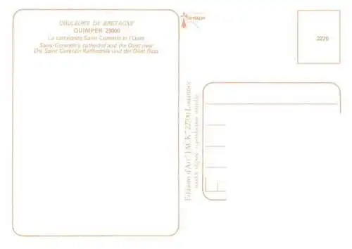 AK / Ansichtskarte  Quimper_29_Finistere Cathédrale Saint-Corentin et l'Odet vue aérienne