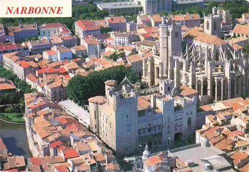 AK / Ansichtskarte  NARBONNE_11_Aude Palais des Archevêques Cathédrale St. Just vue aérienne